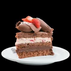 Milk Delight with Brigadeiro and Strawberries