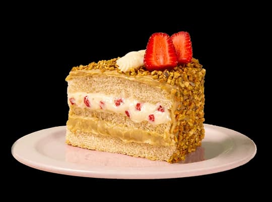 Pistachio with Strawberries and Condensed Milk