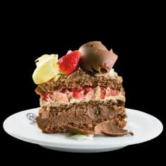 Black and White Truffle with Strawberries
