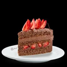 Chocolate Truffle Cake with Strawberries — Zero Sugar