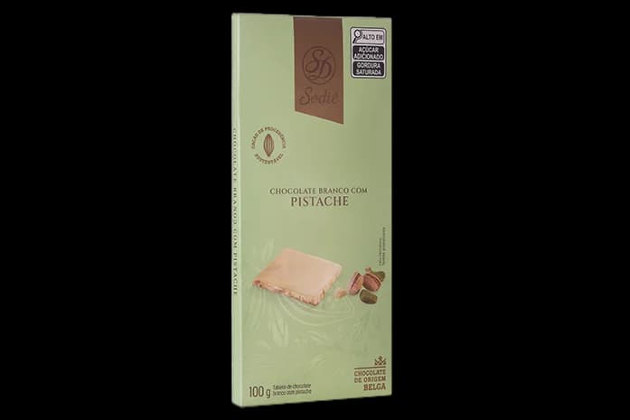 White Chocolate Bar with Pistachio Pieces 100 g